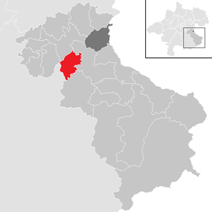 Lage der Gemeinde Aschach an der Steyr im Bezirk Steyr-Land (anklickbare Karte)