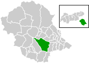 Lage von Assling im Bezirk Lienz