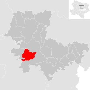 Lage der Gemeinde Atzenbrugg im Bezirk Tulln (anklickbare Karte)