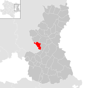 Lage der Gemeinde Auersthal im Bezirk Gänserndorf (anklickbare Karte)