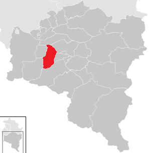 Lage der Gemeinde Bürs im Bezirk Bludenz (anklickbare Karte)