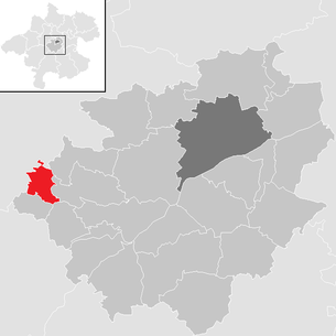 Lage der Gemeinde Bachmanning im Bezirk Wels-Land (anklickbare Karte)