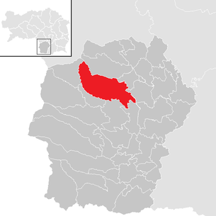 Lage der Gemeinde Bad Gams im Bezirk Deutschlandsberg (anklickbare Karte)