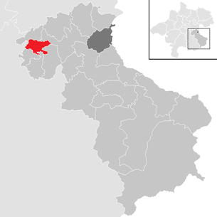 Lage der Gemeinde Bad Hall im Bezirk Steyr-Land (anklickbare Karte)