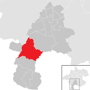 Lage der Gemeinde Bad Ischl im Bezirk Gmunden (anklickbare Karte)