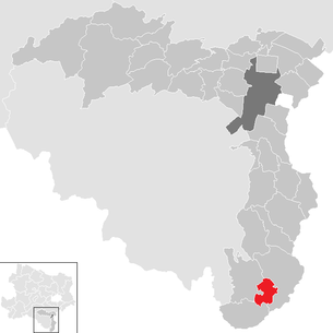Lage der Gemeinde Bad Schönau im Bezirk Wiener Neustadt-Land (anklickbare Karte)