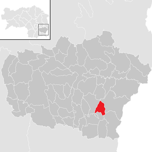 Lage der Gemeinde Bairisch Kölldorf im Bezirk Feldbach (anklickbare Karte)