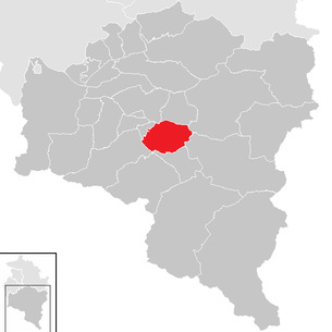 Lage der Gemeinde Bartholomäberg im Bezirk Bludenz (anklickbare Karte)