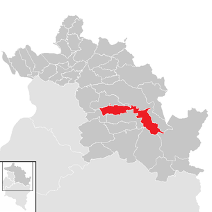 Lage der Gemeinde Bezau im Bezirk Bregenz (anklickbare Karte)