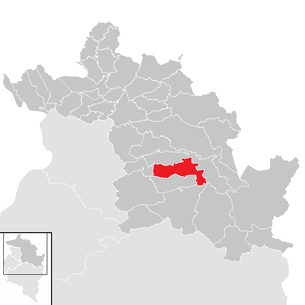 Lage der Gemeinde Bizau im Bezirk Bregenz (anklickbare Karte)