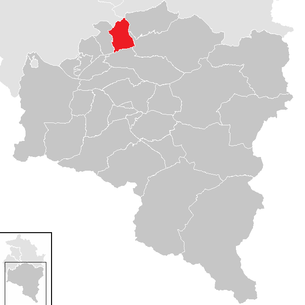 Lage der Gemeinde Blons im Bezirk Bludenz (anklickbare Karte)