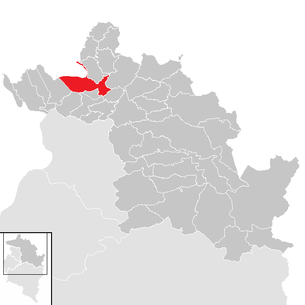 Lage der Gemeinde Bregenz im Bezirk Bregenz (anklickbare Karte)