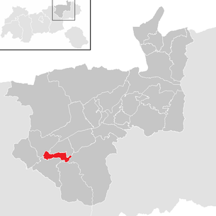 Lage der Gemeinde Brixlegg im Bezirk Kufstein (anklickbare Karte)