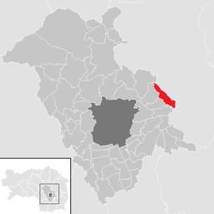 Lage der Gemeinde Brodingberg im Bezirk Graz-Umgebung (anklickbare Karte)