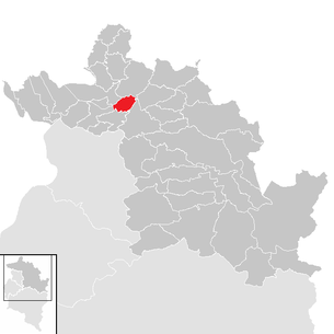Lage der Gemeinde Buch (Vorarlberg) im Bezirk Bregenz (anklickbare Karte)