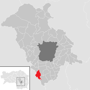 Lage der Gemeinde Dobl im Bezirk Graz-Umgebung (anklickbare Karte)