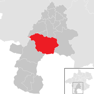 Lage der Gemeinde Ebensee im Bezirk Gmunden (anklickbare Karte)