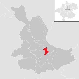 Lage der Gemeinde Eferding im Bezirk Eferding (anklickbare Karte)