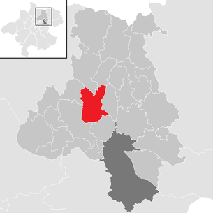 Lage der Gemeinde Eidenberg im Bezirk Urfahr-Umgebung (anklickbare Karte)