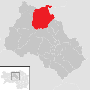 Lage der Gemeinde Eisenerz (Steiermark) im Bezirk Leoben (anklickbare Karte)