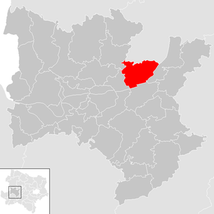 Lage der Gemeinde Emmersdorf an der Donau im Bezirk Melk (anklickbare Karte)