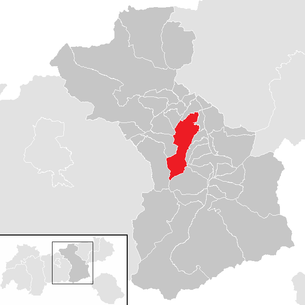 Lage der Gemeinde Fügenberg im Bezirk Schwaz (anklickbare Karte)