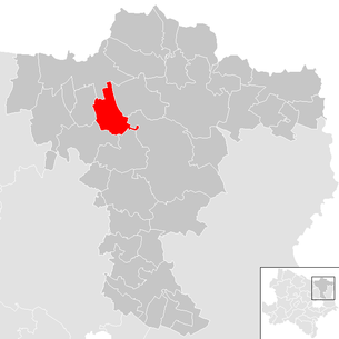 Lage der Gemeinde Fallbach im Bezirk Mistelbach (anklickbare Karte)