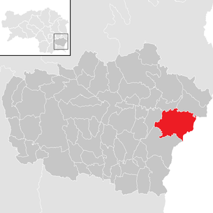 Lage der Gemeinde Fehring im Bezirk Feldbach (anklickbare Karte)