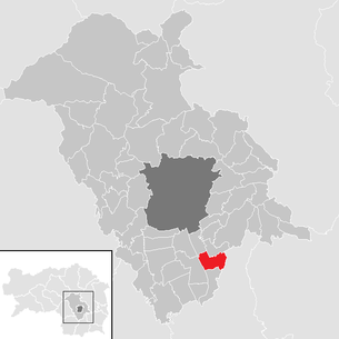 Lage der Gemeinde Fernitz (Steiermark) im Bezirk Graz-Umgebung (anklickbare Karte)