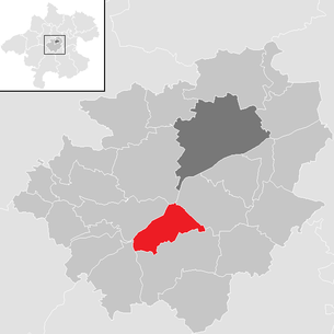 Lage der Gemeinde Fischlham im Bezirk Wels-Land (anklickbare Karte)