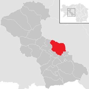 Lage der Gemeinde Fohnsdorf im Bezirk Judenburg (anklickbare Karte)