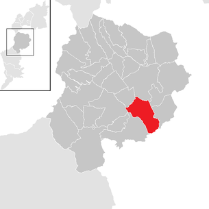 Lage der Gemeinde Frankenau-Unterpullendorf im Bezirk Oberpullendorf (anklickbare Karte)