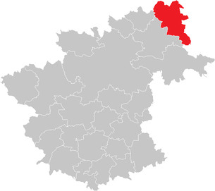 Lage der Gemeinde Göpfritz an der Wild im Bezirk Zwettl (anklickbare Karte)
