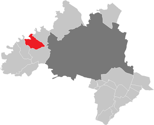 Lage der Gemeinde Gablitz im Bezirk Wien-Umgebung (anklickbare Karte)