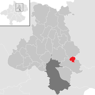 Lage der Gemeinde Gallneukirchen im Bezirk Urfahr-Umgebung (anklickbare Karte)