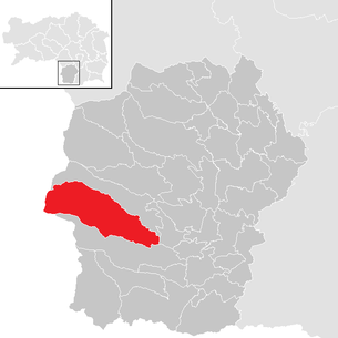 Lage der Gemeinde Garanas im Bezirk Deutschlandsberg (anklickbare Karte)