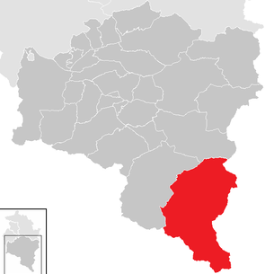 Lage der Gemeinde Gaschurn im Bezirk Bludenz (anklickbare Karte)