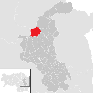 Lage der Gemeinde Gasen im Bezirk Weiz (anklickbare Karte)