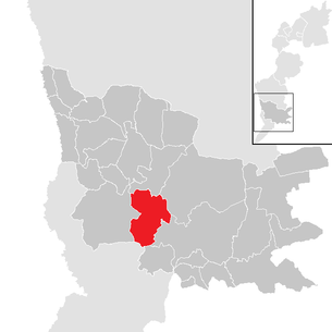 Lage der Gemeinde Gerersdorf-Sulz im Bezirk Güssing (anklickbare Karte)