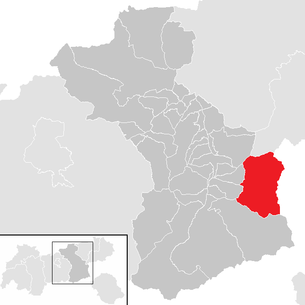 Lage der Gemeinde Gerlos im Bezirk Schwaz (anklickbare Karte)