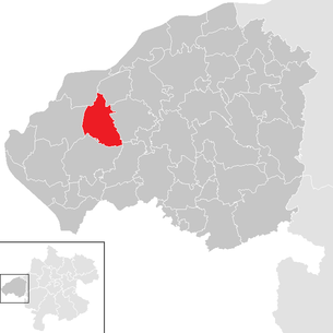 Lage der Gemeinde Gilgenberg am Weilhart im Bezirk Braunau am Inn (anklickbare Karte)