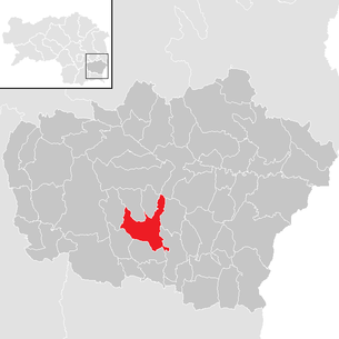 Lage der Gemeinde Gnas im Bezirk Feldbach (anklickbare Karte)