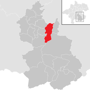 Lage der Gemeinde Grünburg im Bezirk Kirchdorf an der Krems (anklickbare Karte)