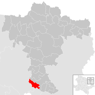 Lage der Gemeinde Großebersdorf im Bezirk Mistelbach (anklickbare Karte)