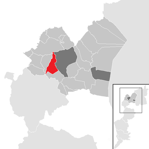 Lage der Gemeinde Großhöflein im Bezirk Eisenstadt-Umgebung (anklickbare Karte)