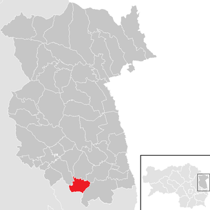 Lage der Gemeinde Großhart im Bezirk Feldbach (anklickbare Karte)