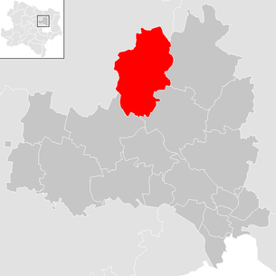 Lage der Gemeinde Großmugl im Bezirk Korneuburg (anklickbare Karte)