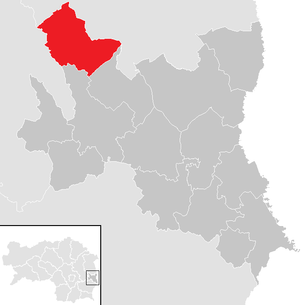 Lage der Gemeinde Großsteinbach im Bezirk Fürstenfeld (anklickbare Karte)