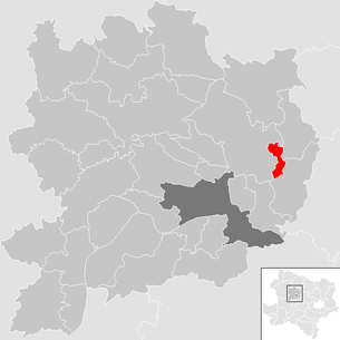 Lage der Gemeinde Hadersdorf-Kammern im Bezirk Krems-Land (anklickbare Karte)