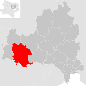 Lage der Gemeinde Hausleiten im Bezirk Korneuburg (anklickbare Karte)